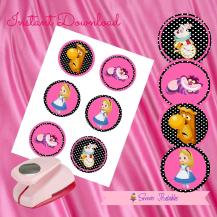 ALICE IN THE WONDERLAND CUPCAKE TOPPERS 3- IMAGEN PROMO